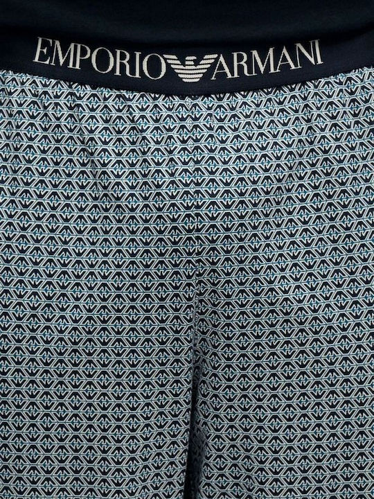 Emporio Armani Sommer Herrenpyjama Baumwollene Blue Eagle Pr