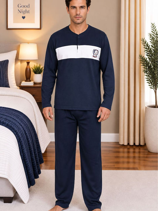 Rimoli Winter Men's Pyjamas Dark Blue Rimoli Winter Men's Pyjamas Dark Blue