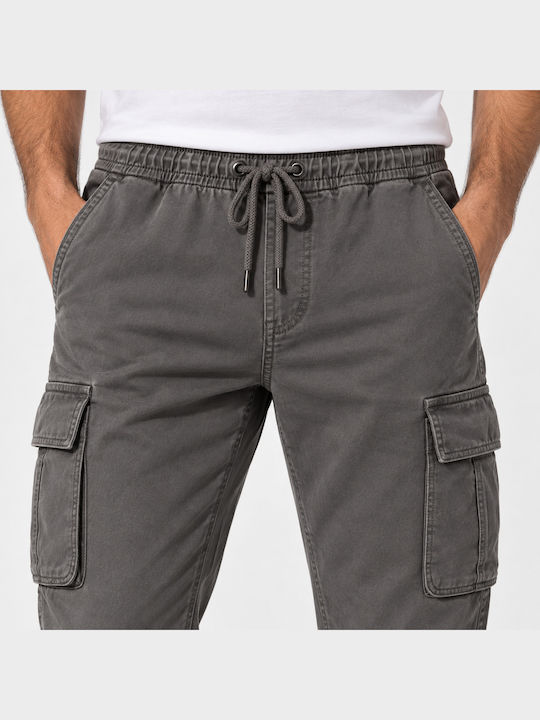 Herrenhosen Cargo Elastisch Slim Fit Grau