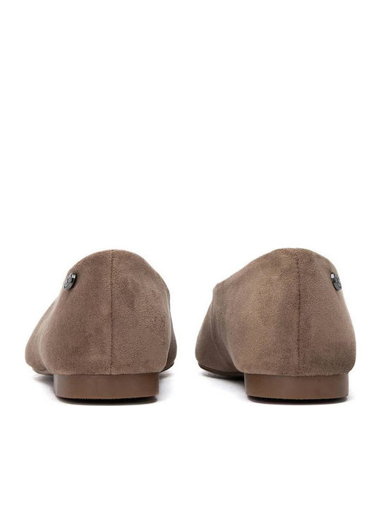 Silia D Wildleder Damen Ballerinas Braune