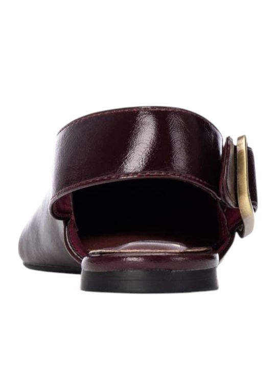 Damen Ballerinas Slingback Burgundische