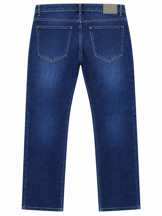 Men's Elastic Regular Fit Blue Jeans Pants