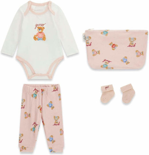 Guess Guess Geschenkset für Baby-Kleidung für Mädchen 4 Stück