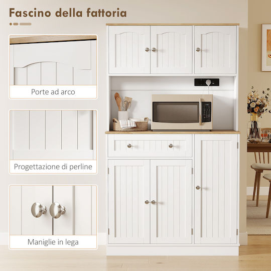 Lower Oven Cabinet White 100x40x173cm