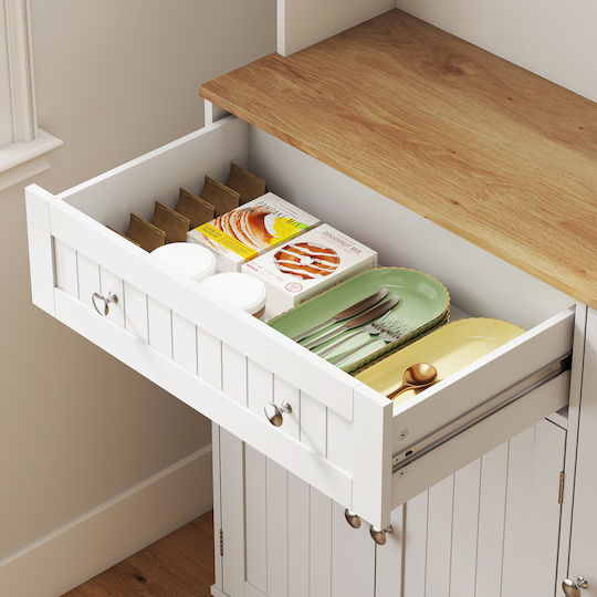 Lower Oven Cabinet White 100x40x173cm