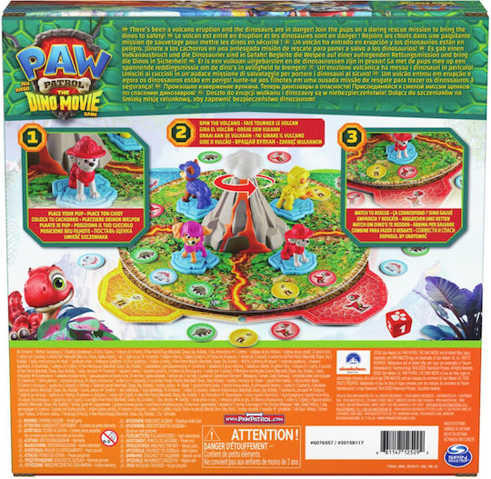 Επιτραπέζιο Παιχνίδι Paw Patrol The Dino Movie για 2-4 Παίκτες 4+ Ετών (EN) Spin Master