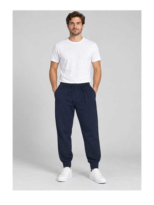 Herren-Sweatpants Marineblau Grau Melange