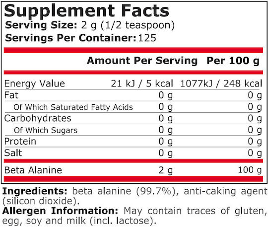 Pure Nutrition Бета-аланин 250гр