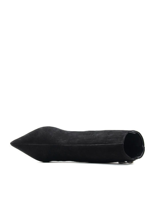 Damenstiefel Schwarz Über dem Knie mit Wildleder