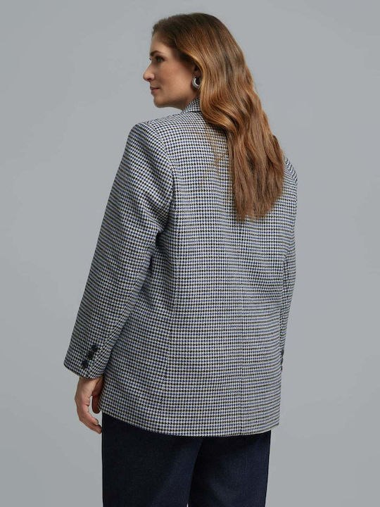 Mat Fashion Дамско Туид Сако Син 8603.4033.Н-blue