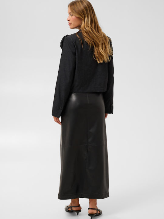 Kaffe Kaffe Kurzes Damen Blazer Dunkelgrau