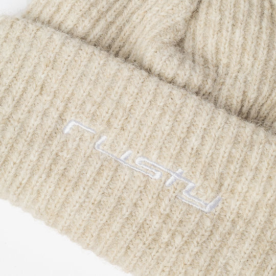 Beanie Damen Mütze Strick in Ecru Farbe