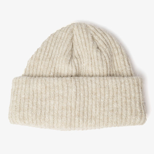 Beanie Damen Mütze Strick in Ecru Farbe