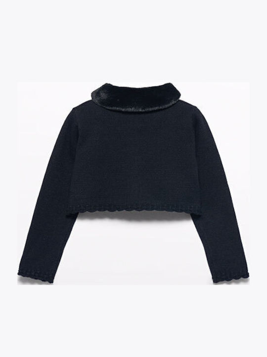 Kinder-Strickjacke Gestrickt Schwarz