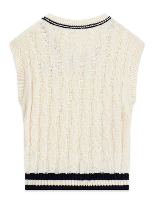 Kids Knitted Cream Vest