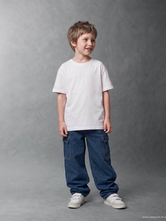 Pantaloni din denim pentru copii Albastru marin