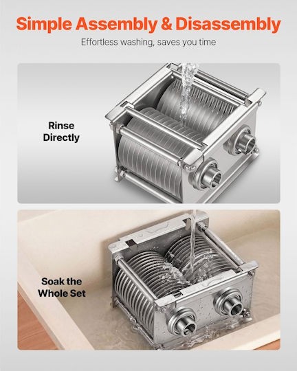 Vevor Meat Cutter Machine Blade Replacement Blade 7 Mm Food Cutter Machine Model 90 Stainless Steel Boneless Meat Soft Vegetables