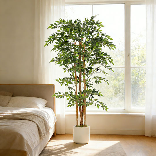 HomCom Artificial Banyan Potted Plant 83c-192v04gn