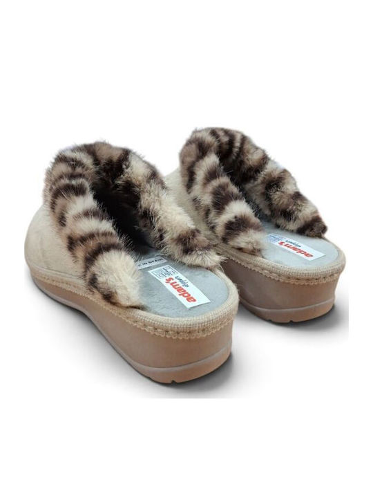 Damen Hausschuhe Beige