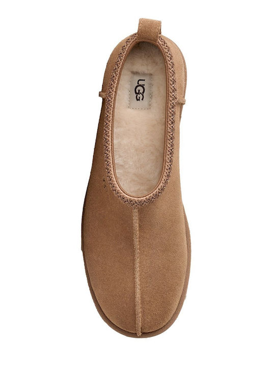 Tasman Leder Damen Hausschuhe Braune