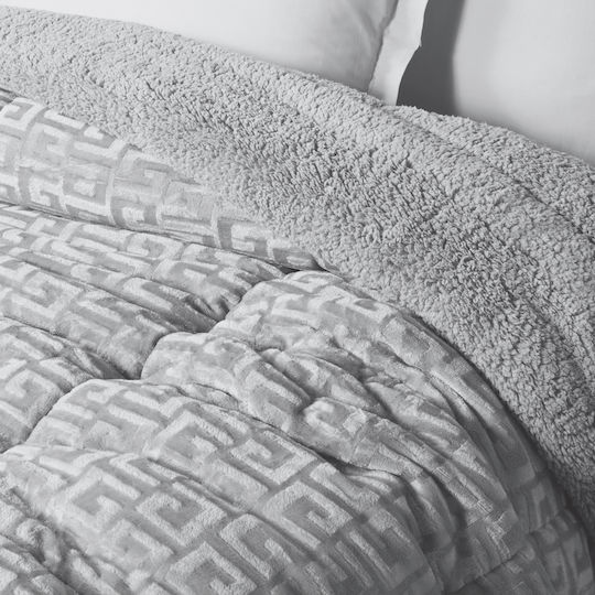 Das Home Sherpa Comforter Single 160x220 cm Grey