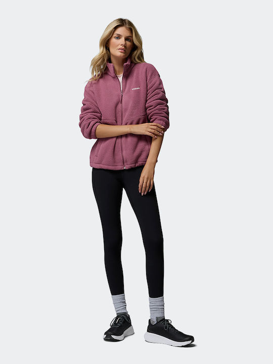 Damen Sportliche Strickjacke Rosa