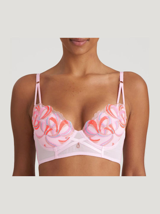 Balconette Rosa Büstenhalter Push Up mit Bügel