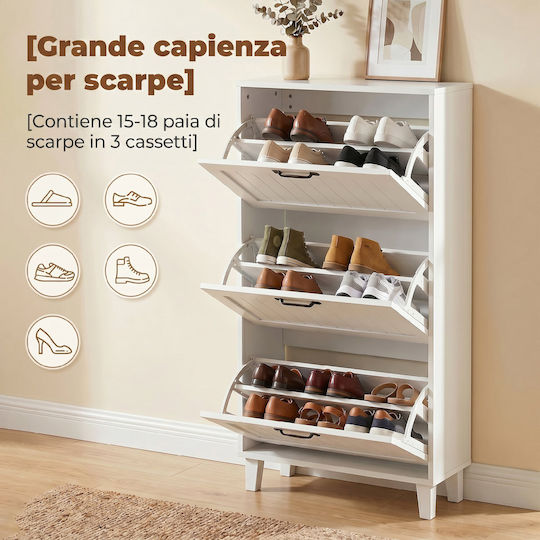 Ξύλινη Παπουτσοθήκη από Μπαμπού 60x24x118cm 837-742V80WT Ξύλινη Παπουτσοθήκη από Μπαμπού 60x24x118cm 837-742V80WT