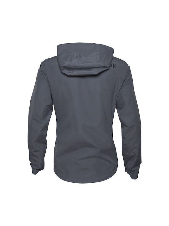 Fox Ranger Men's Waterproof Cycling Windbreaker Jacket Long Sleeve Grey