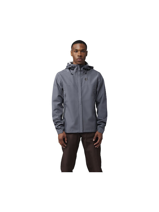 Fox Ranger Men's Waterproof Cycling Windbreaker Jacket Long Sleeve Grey