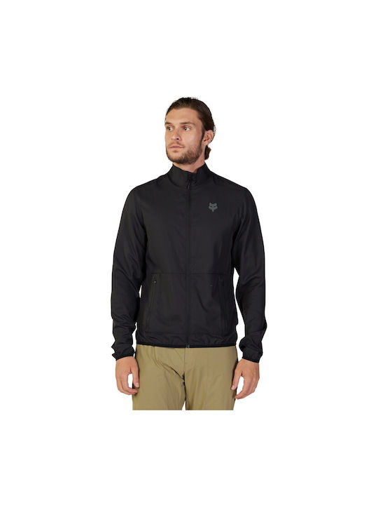 Fox Ranger Wind Men's Cycling Windbreaker Jacket Long Sleeve Black