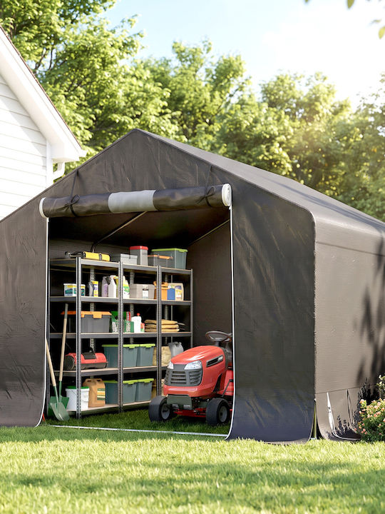 Outsunny Gazebo de Grădină Gri 3x3m