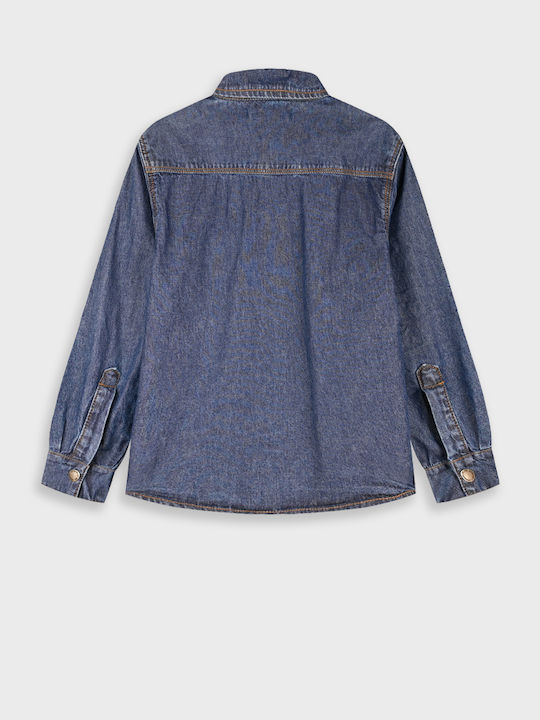 Kinderhemd Langärmelig Denim Schwarz Tzīn