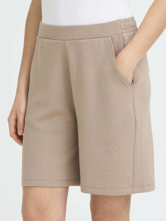 Women's High Waist Shorts Brown