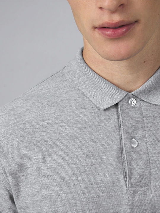 B&C Мъжка рекламна поло тениска Heather Grey