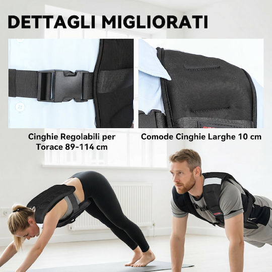Sportnow Weste mit Gewicht 10kg
