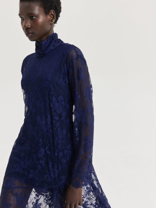 Summer Maxi Shirt Dress Blue