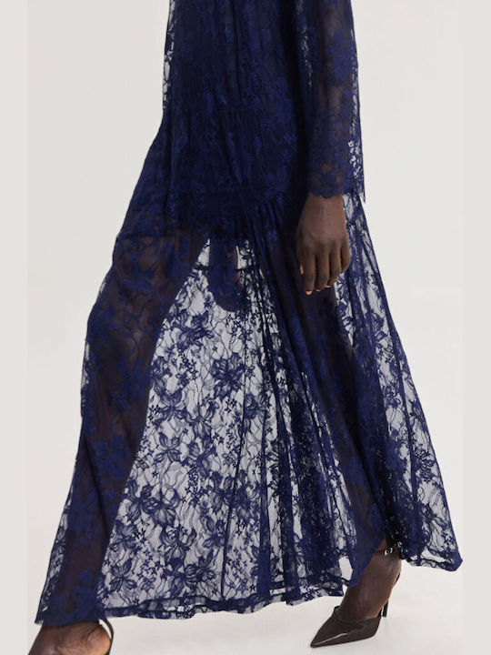 Summer Maxi Shirt Dress Blue
