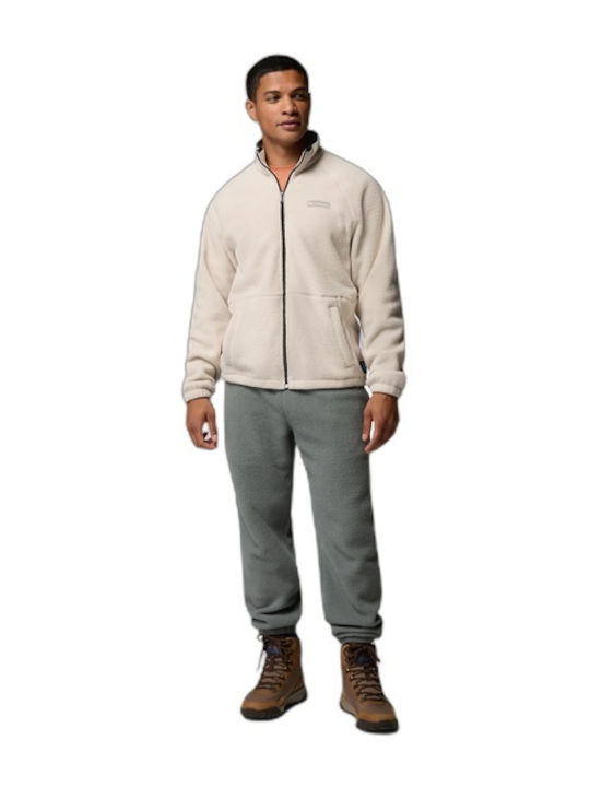 Men's Sherpa Cardigan Beige