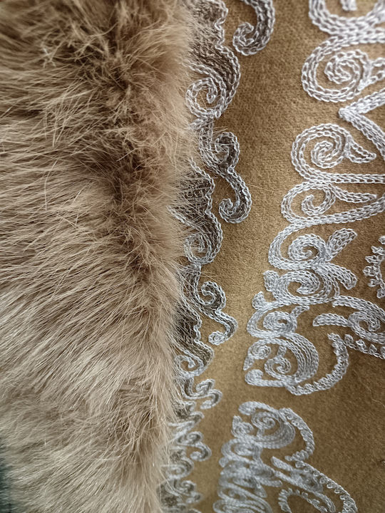 Women's Furry Brown Scarf