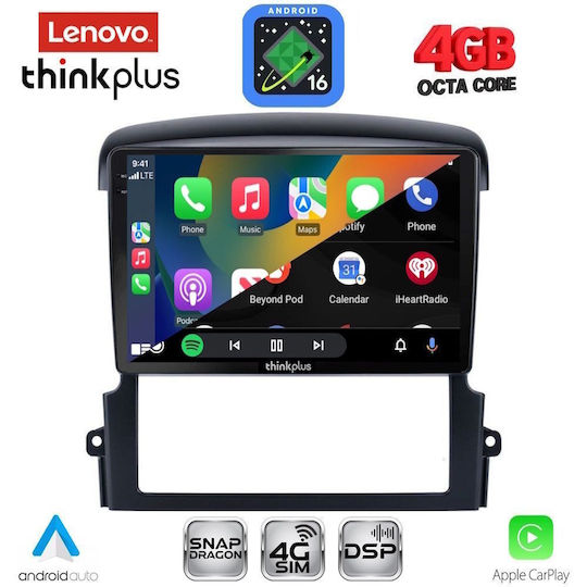 Lenovo Автомобилна Аудио Система за Kia Sorento 2006-2009 (Bluetooth/USB/Вграден Wi-Fi/GPS/Apple CarPlay/Android Auto) с Touch Screen 9"