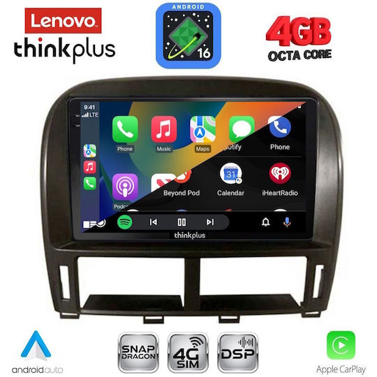 Lenovo Автомобилна Аудио Система за Jaguar XF Lexus LFA 2000-2006 Bluetooth USB Вграден Wi-Fi GPS Apple CarPlay Android Auto с Touch Screen 9"