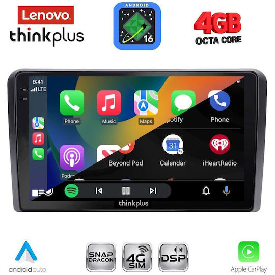 Lenovo Car Audio System for Hyundai H-1 2007-2020 (Bluetooth/USB/WiFi/GPS/Apple CarPlay/Android Auto) with 9" Touch Screen
