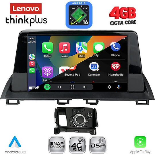 Lenovo Car Audio System for Mazda CX-4 2018 (Bluetooth USB WiFi GPS Apple CarPlay Android Auto) with 9" Touch Screen