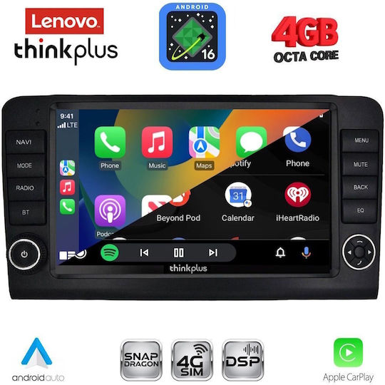 Lenovo Car Audio System for Mercedes-Benz ML / GL Class 2005-2011 (Bluetooth/USB/WiFi/GPS/Apple CarPlay/Android Auto) with 9" Touch Screen