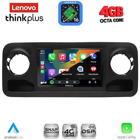 Lenovo Автомобилна Аудио Система за Mercedes-Benz Sprinter 2018-2026 (Bluetooth/USB/Вграден Wi-Fi/GPS/Apple CarPlay/Android Auto) с Touch Screen 10"