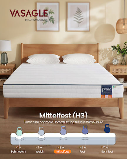 Vasagle Double-Sided Memory Foam Double Mattress 140x200x16cm