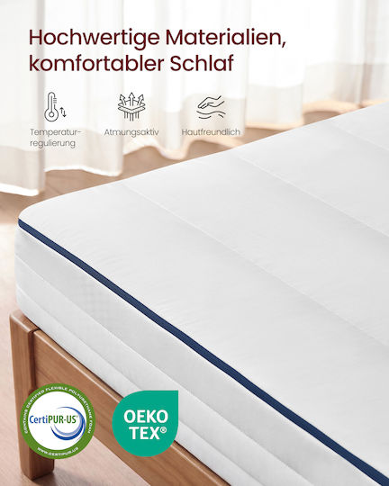 Vasagle Μονό Στρώμα Memory Foam Διπλής Όψης Roll Pack 90x200x16cm