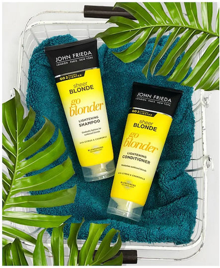 John Frieda Go Blonder Șampon Iluminator pentru Păstrarea Culorii și Strălucire pentru Păr Vopsit 250ml