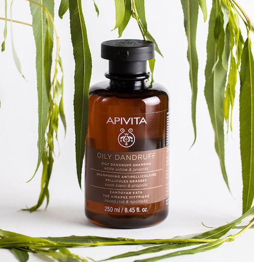 Apivita White Willow & Propolis Anti-Dandruff Shampoo for Oily Hair 250ml